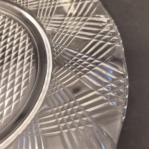 Hazel Atlas Vintage Glass Starlight  8.5" Luncheon Plate Clear - Picture 4 of 10